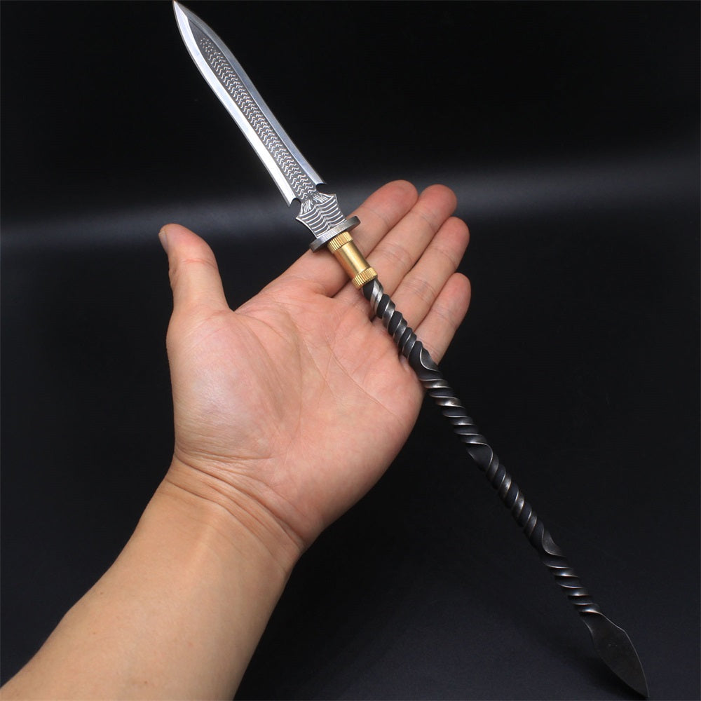High-End Steel Hand Forged Long Handle Spear 33CM/13"