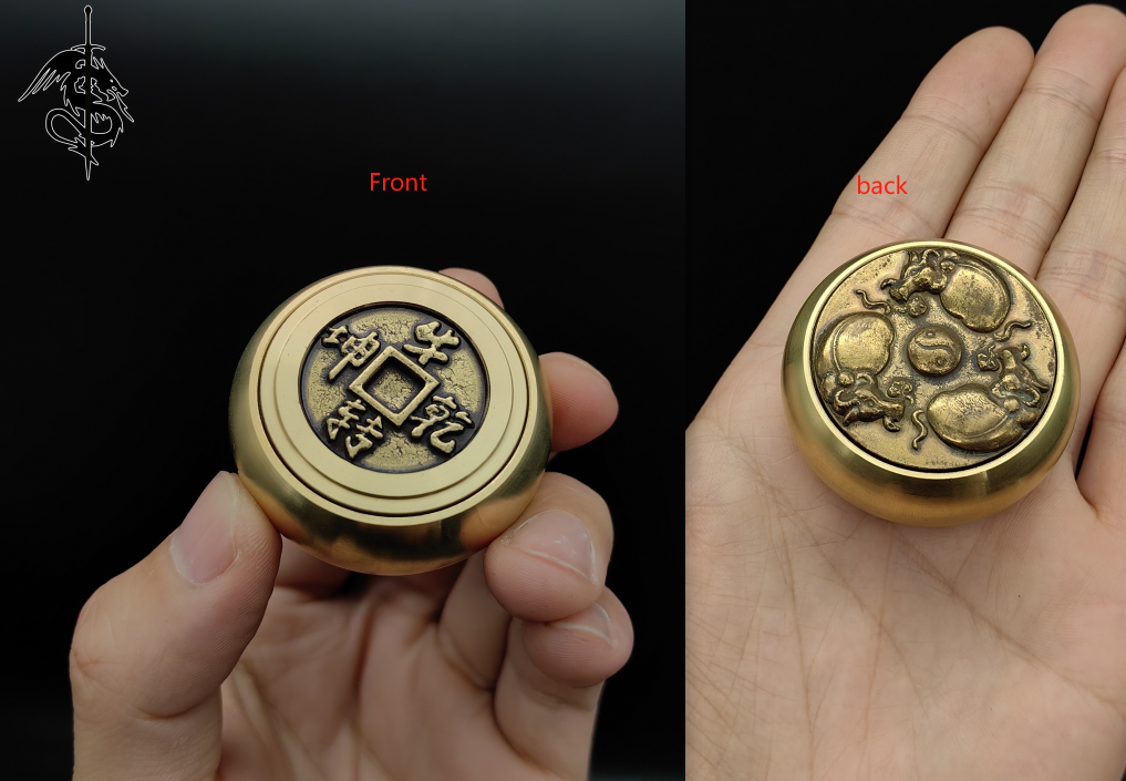 Brass Rotating Fingertip Spinner Toy 2 In 1 Pack