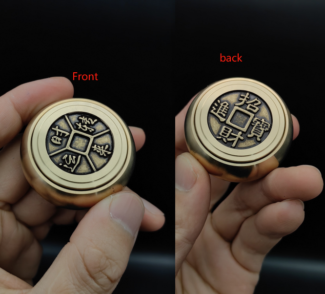 Brass Rotating Fingertip Spinner Toy 2 In 1 Pack