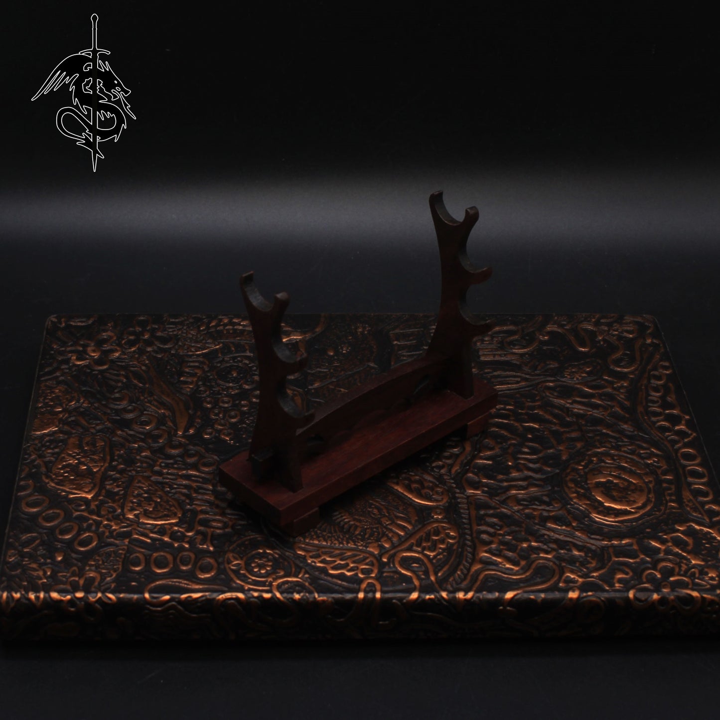 3-Layer Blood Sandalwood High-End Wooden Display Stand