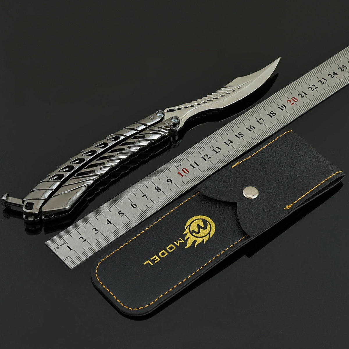 Deep Space Skeleton Balisong Replica Arena Breakout Game Prop