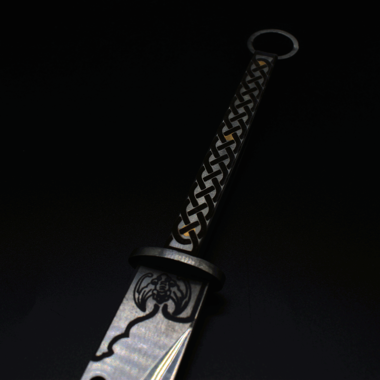 Hand-Forged Nine-ring Broadsword Miniature 32CM/12.6"
