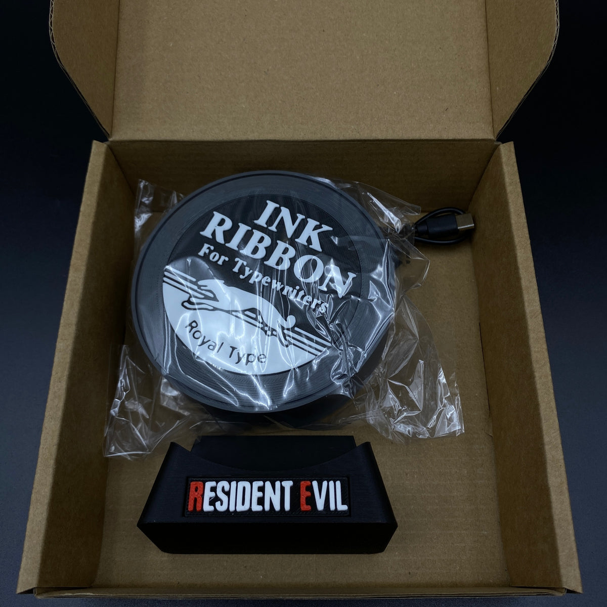 3D Printed Ink Ribbon Bluetooth Speaker Horror Game Themed Desktop Decor Gift