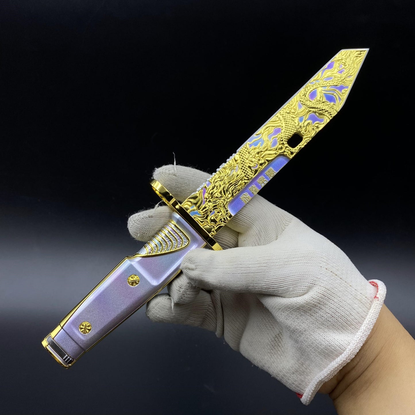IRL Delta Force Dragon Fang Tactical Dagger Metal Replica - Soaring Dragon Collectible