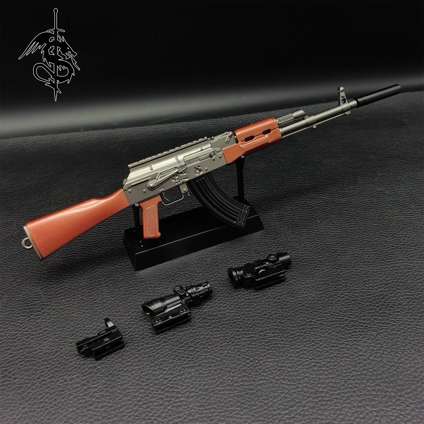 AK47 Small Metal Replica Kalashnikov Assault Rifle Miniature