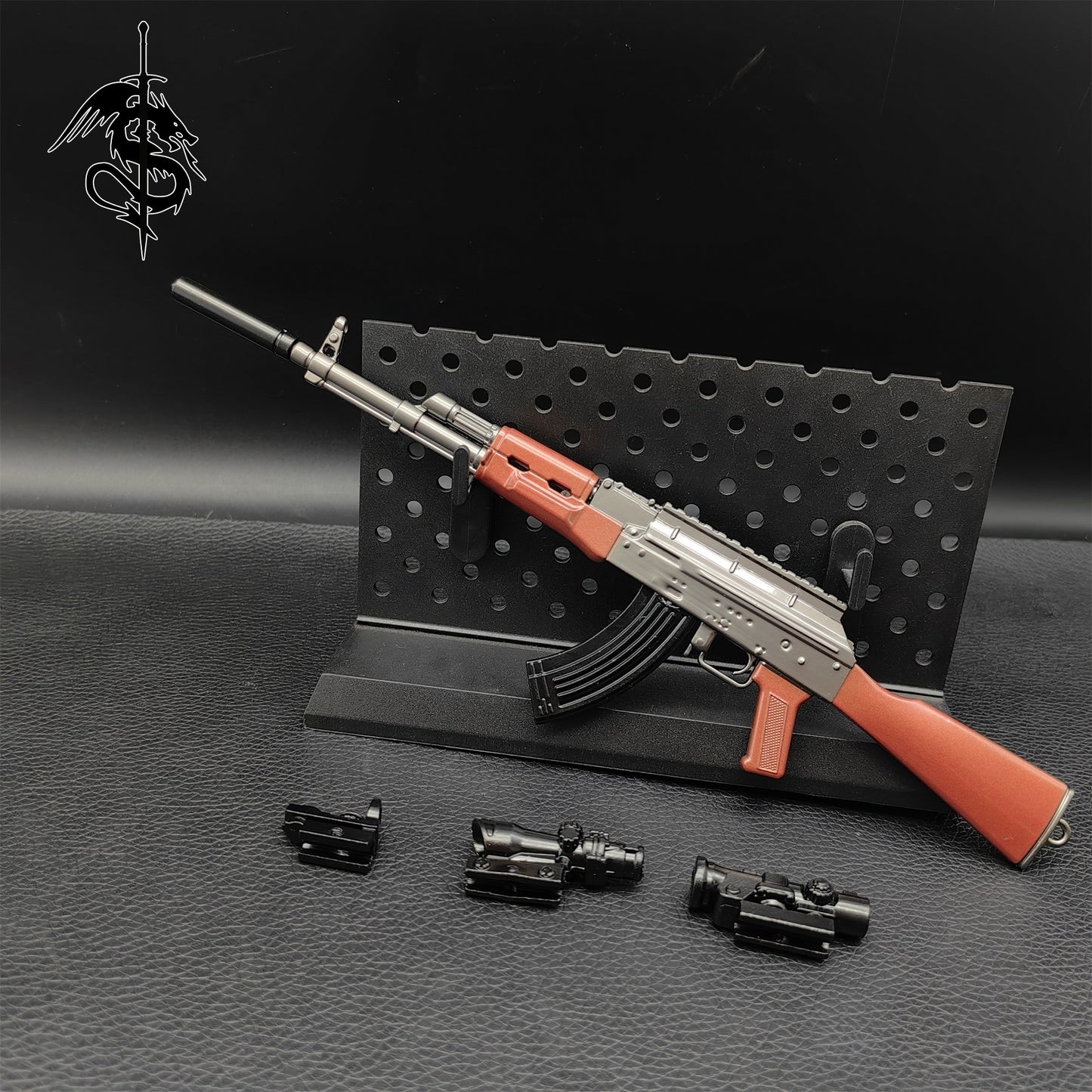 AK47 Small Metal Replica Kalashnikov Assault Rifle Miniature