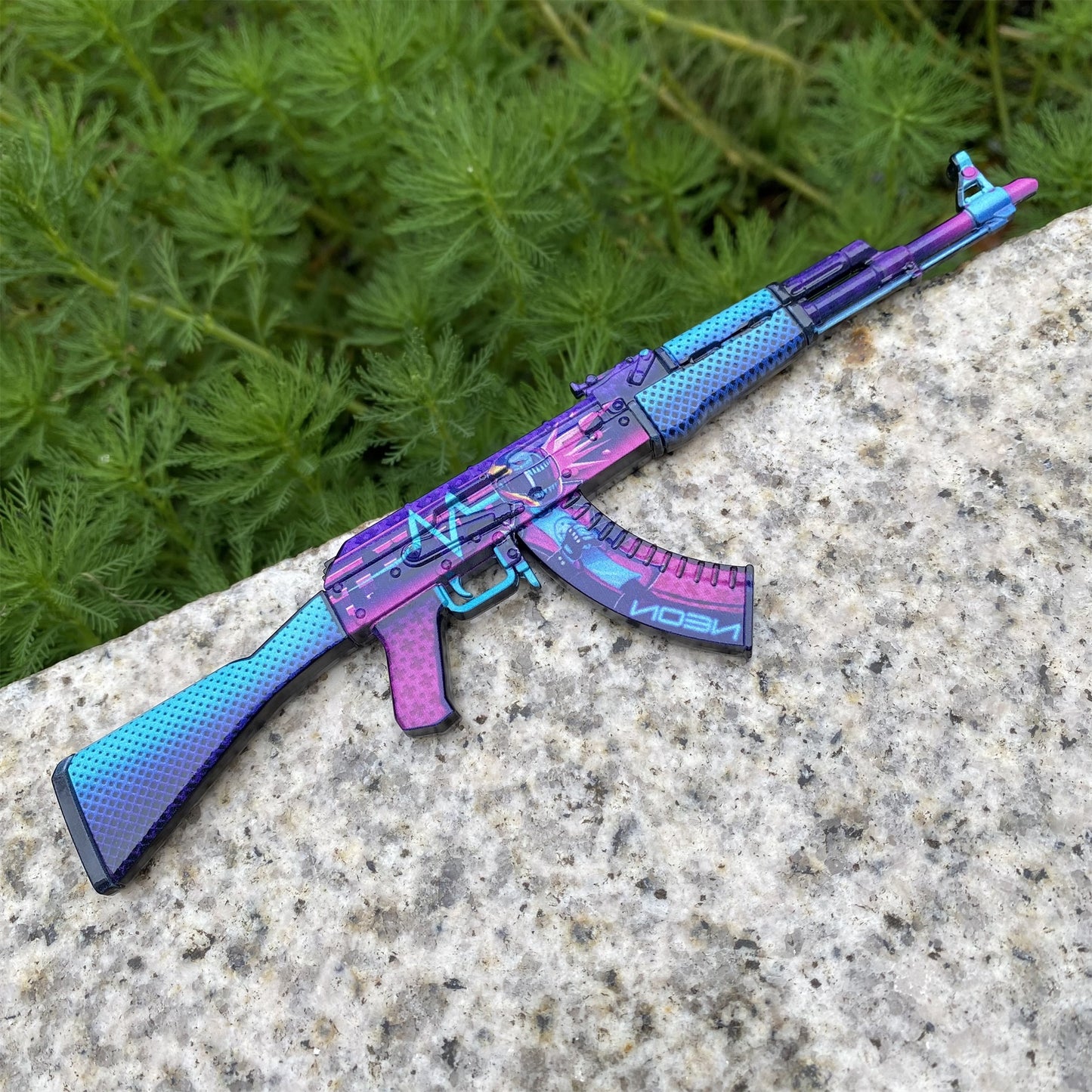 Neon Rider Skin Metal AK-47 Mini Gun Model