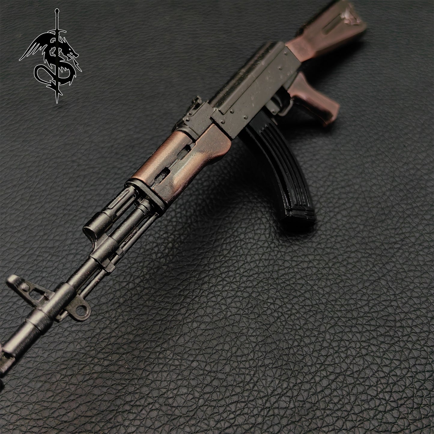 Metal Small AKM Gun Toy Russian Solider Weapon Collection