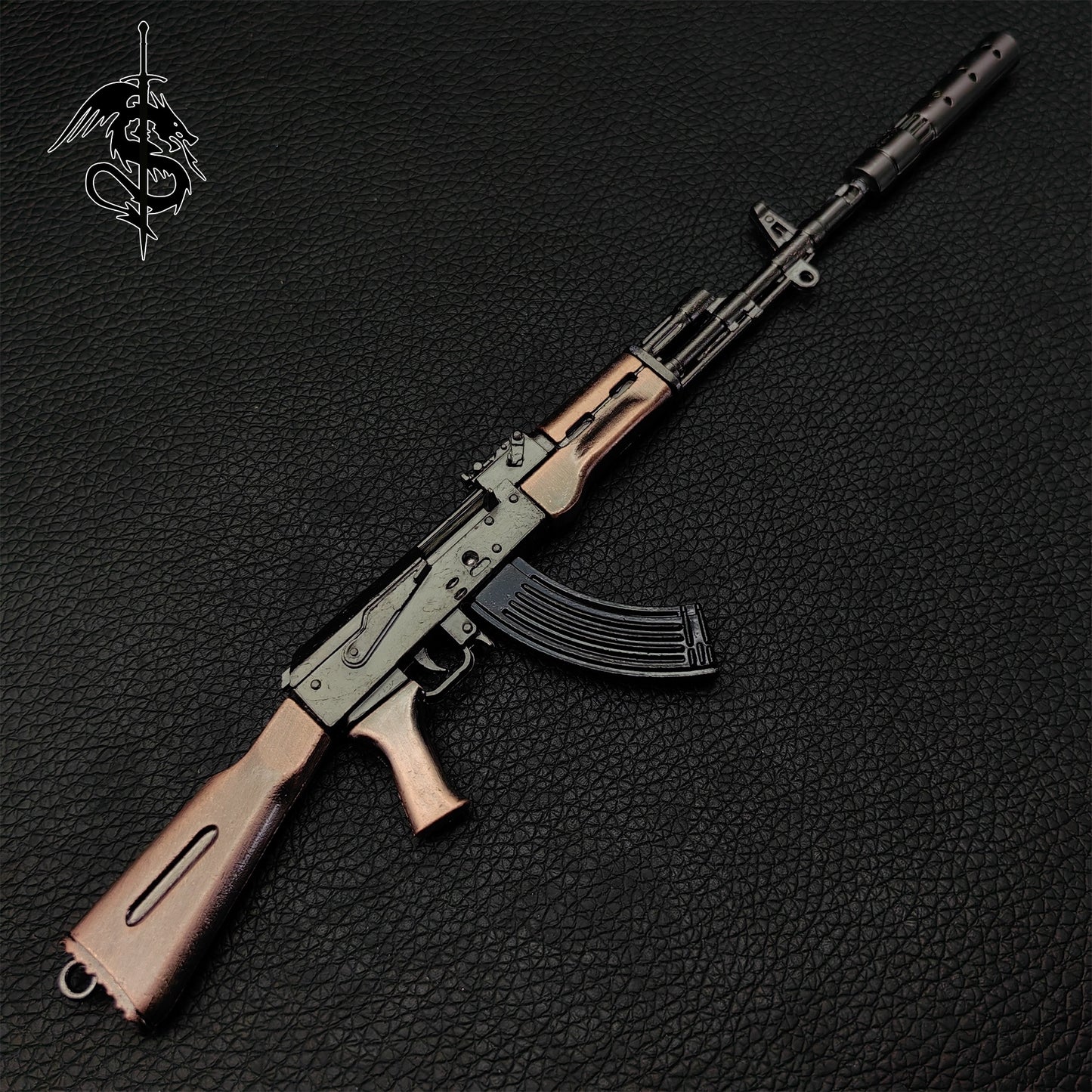 Metal Small AKM Gun Toy Russian Solider Weapon Collection