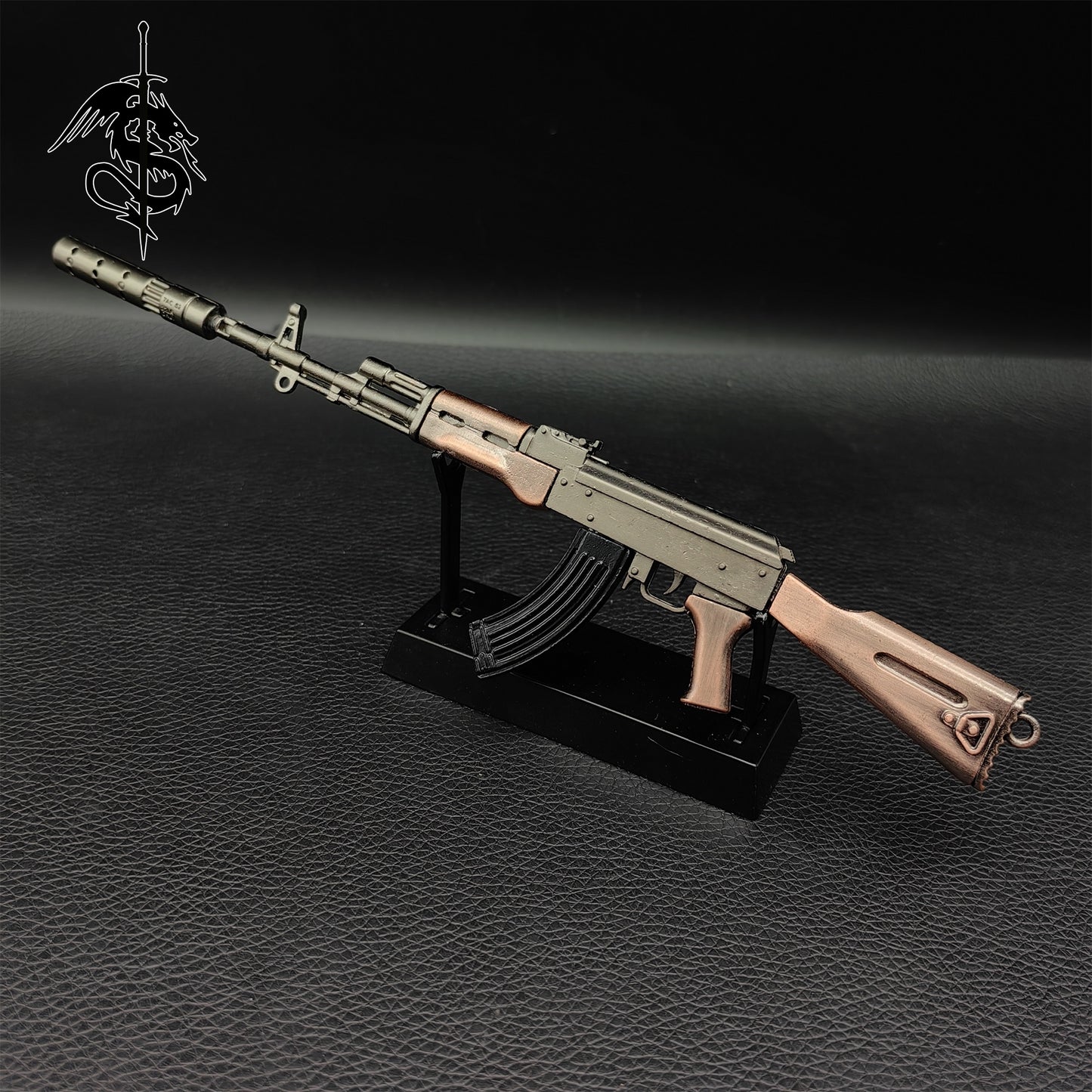 Metal Small AKM Gun Toy Russian Solider Weapon Collection