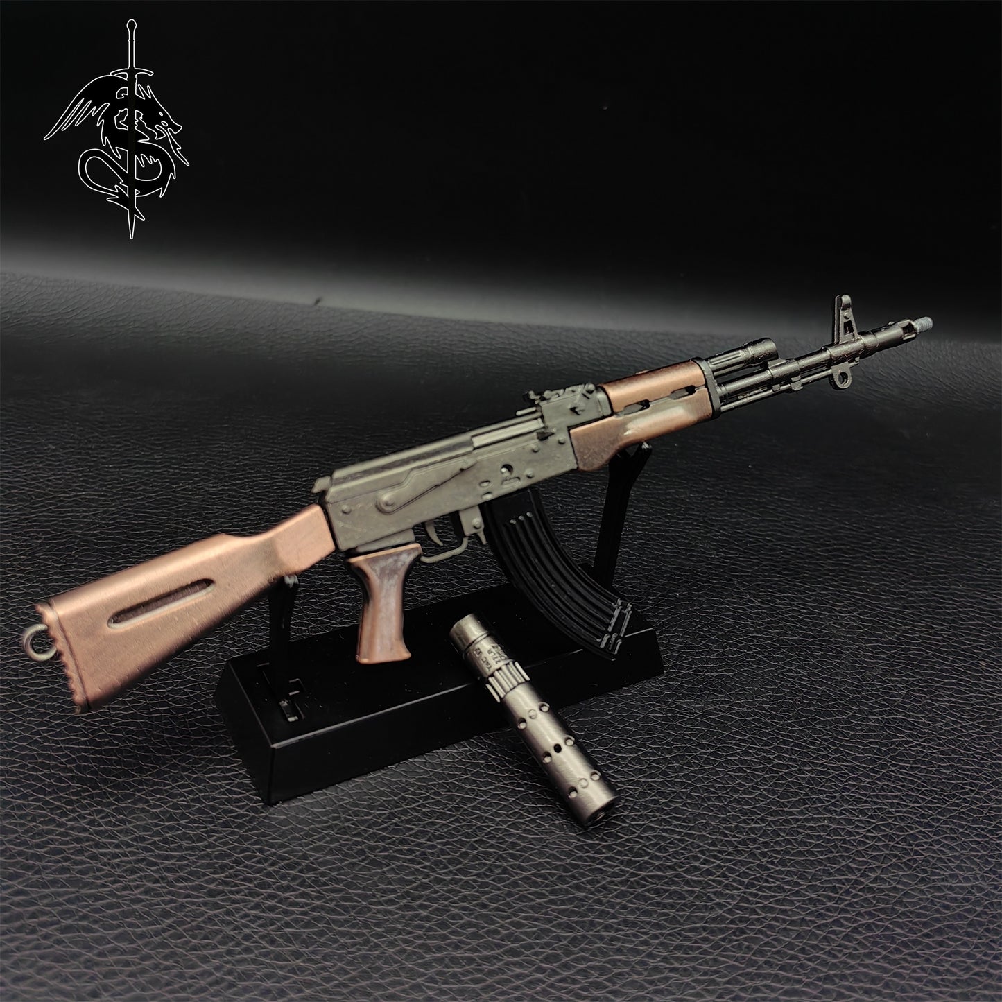Metal Small AKM Gun Toy Russian Solider Weapon Collection