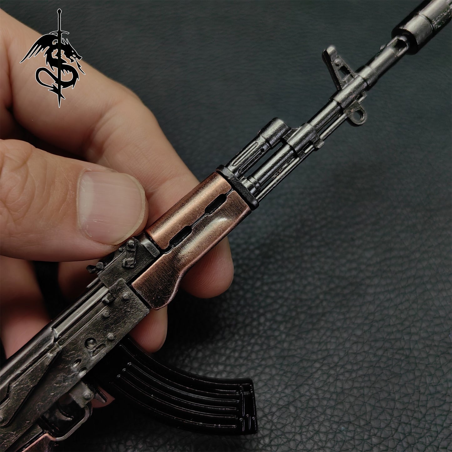Metal Small AKM Gun Toy Russian Solider Weapon Collection