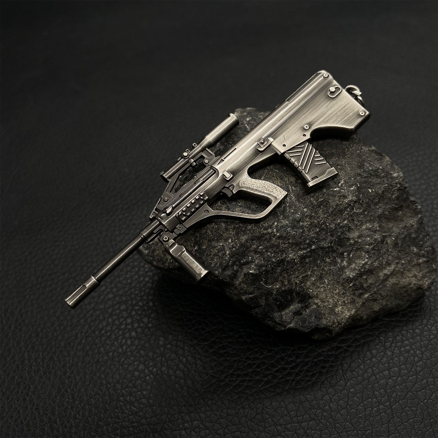 Tiny AUG Assault Rifle Metal Gun Keychain