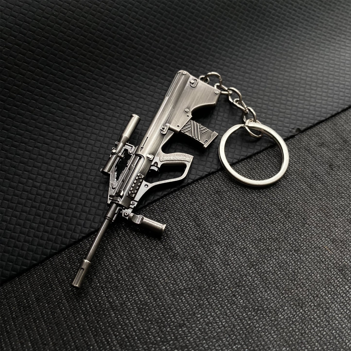 Tiny AUG Assault Rifle Metal Gun Keychain