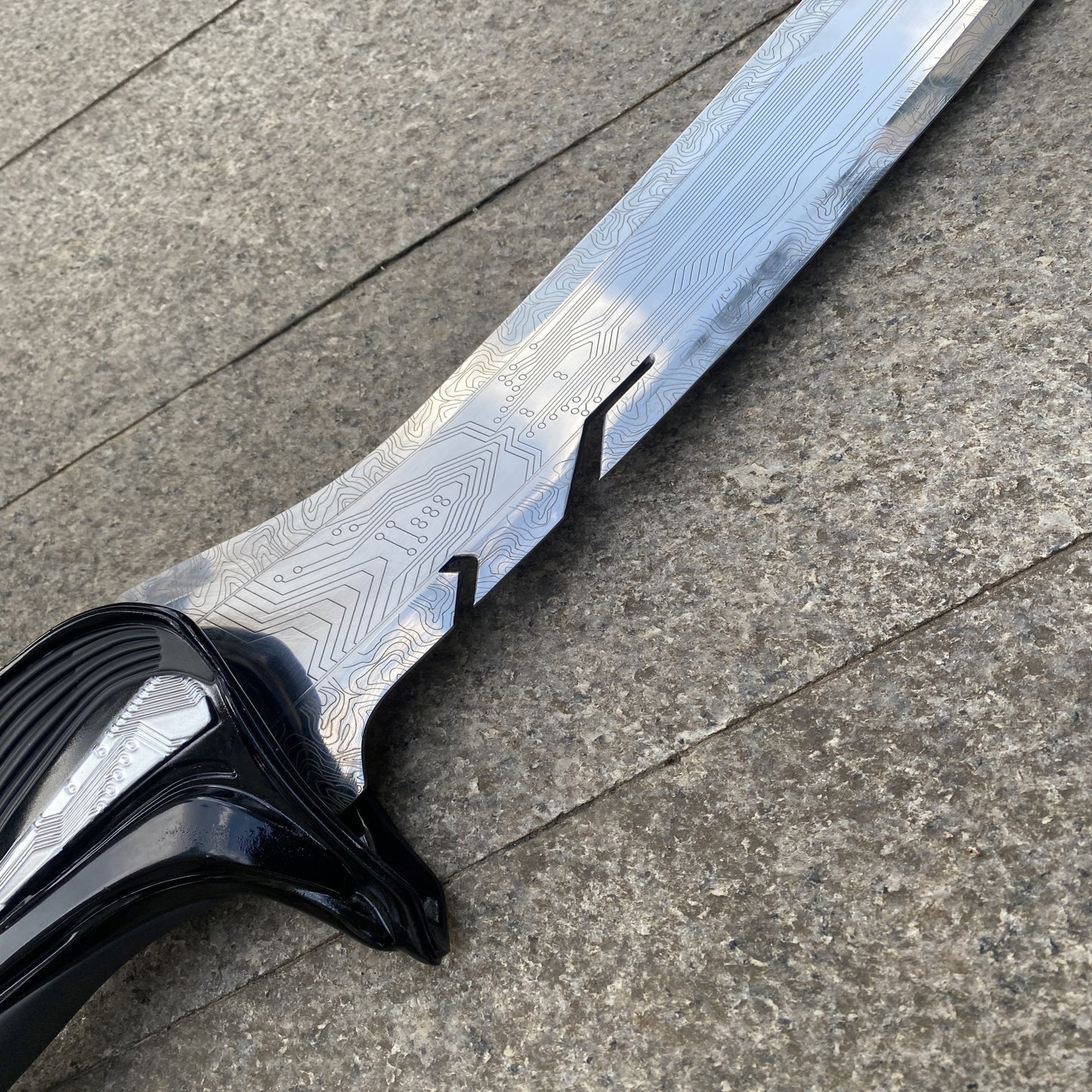 Life-Size Alita Sword Damascus Steel Blade Replica 95CM/37.4"