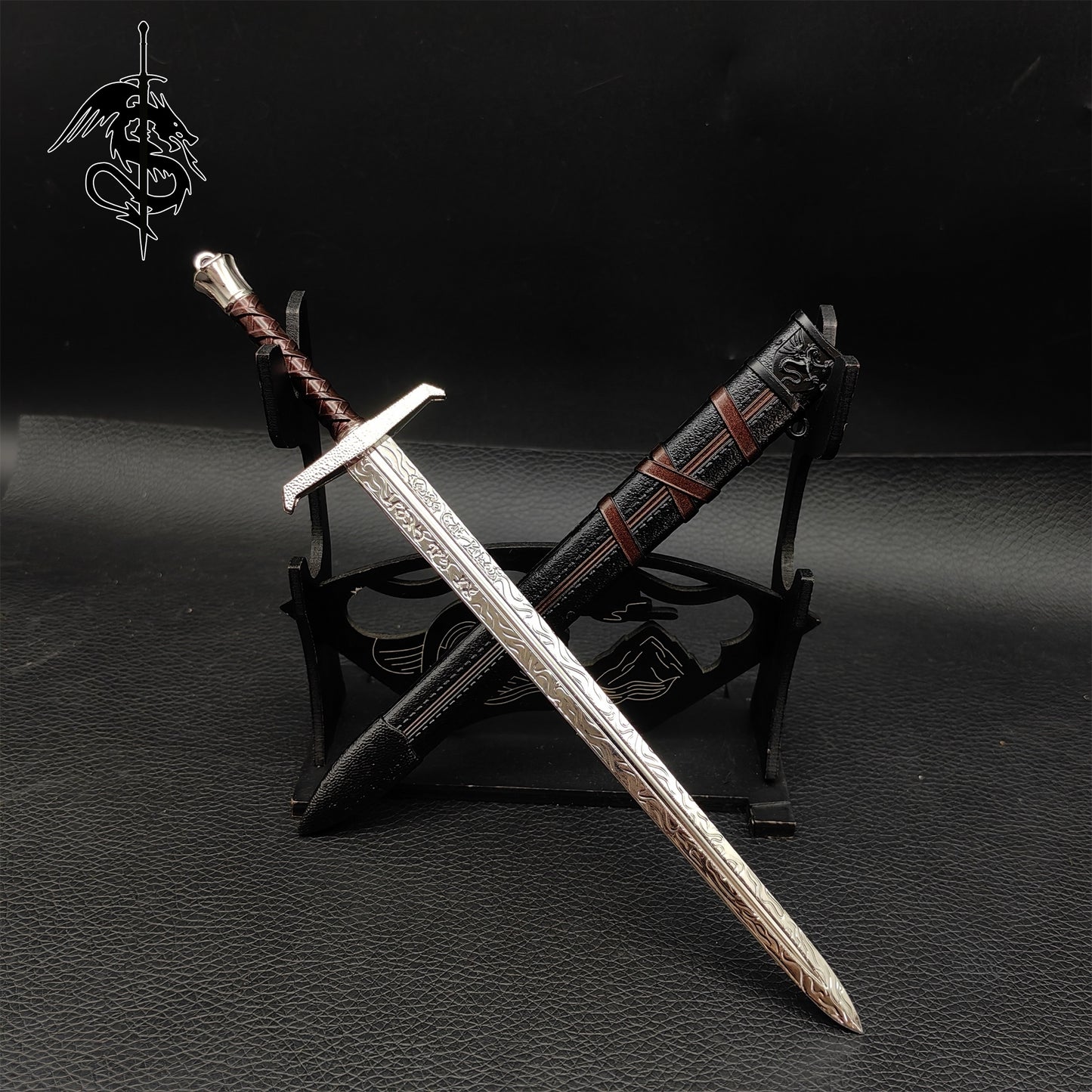 Metal Middle Age King Arthur Sword Miniature Replica Collection