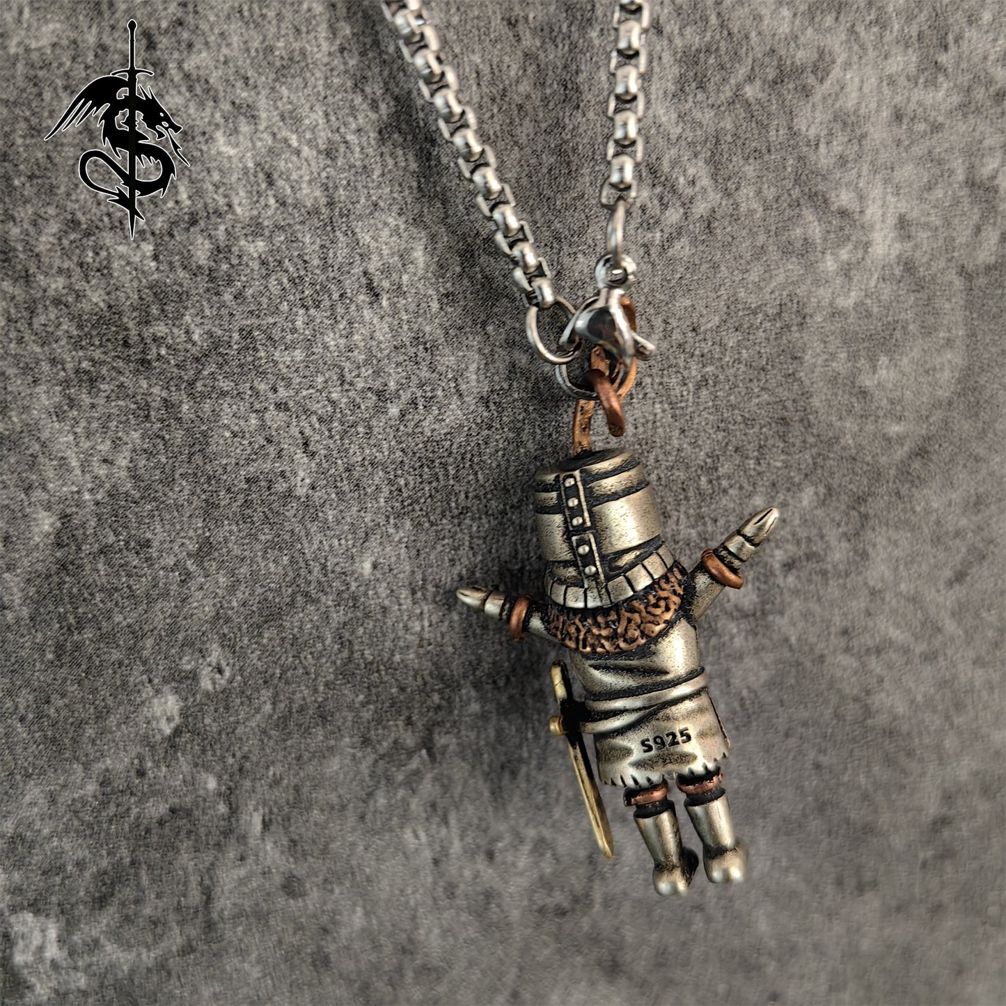 Solaire of Astora Necklace Sun Knight 925 Silver Pendant