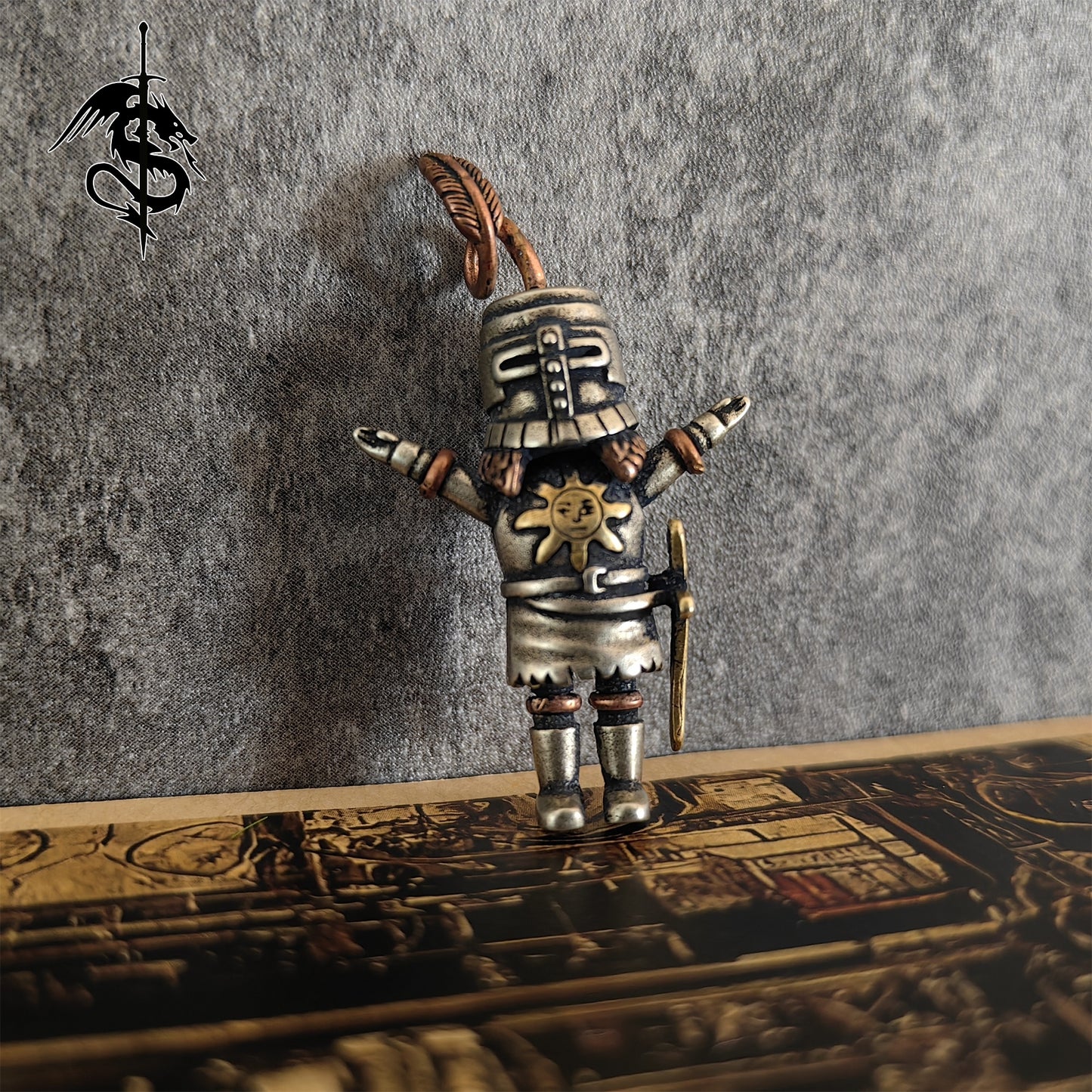 Solaire of Astora Necklace Sun Knight 925 Silver Pendant