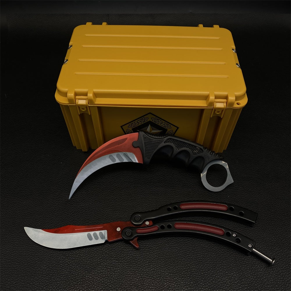 Autotronic Skin Karambit Trainer & Balisong Knife Gift Case