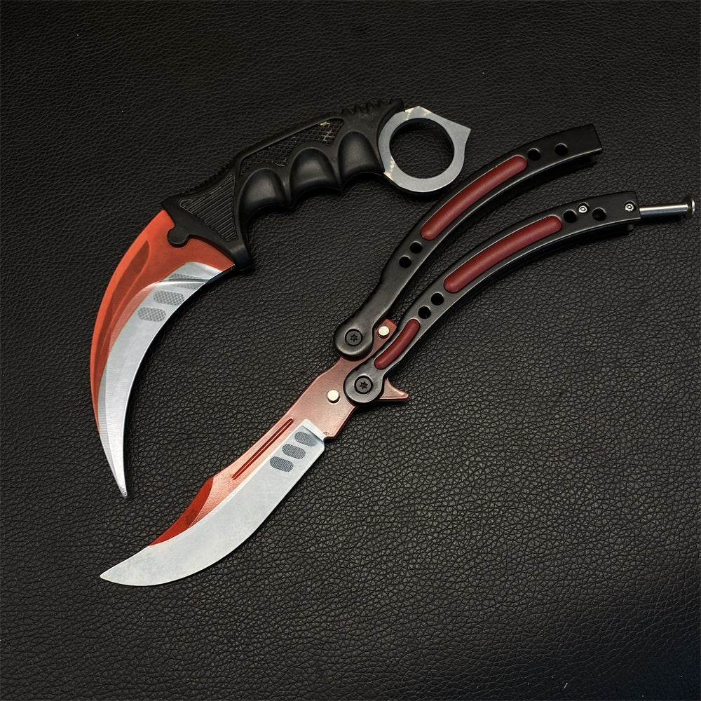 Autotronic Skin Karambit Trainer & Balisong Knife Gift Case