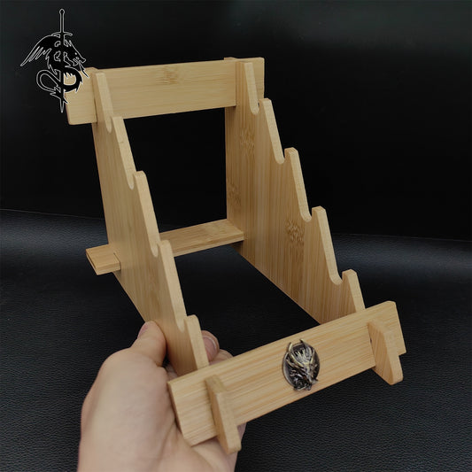 Small Dragon Head 4-layer Bamboo Wood Stand