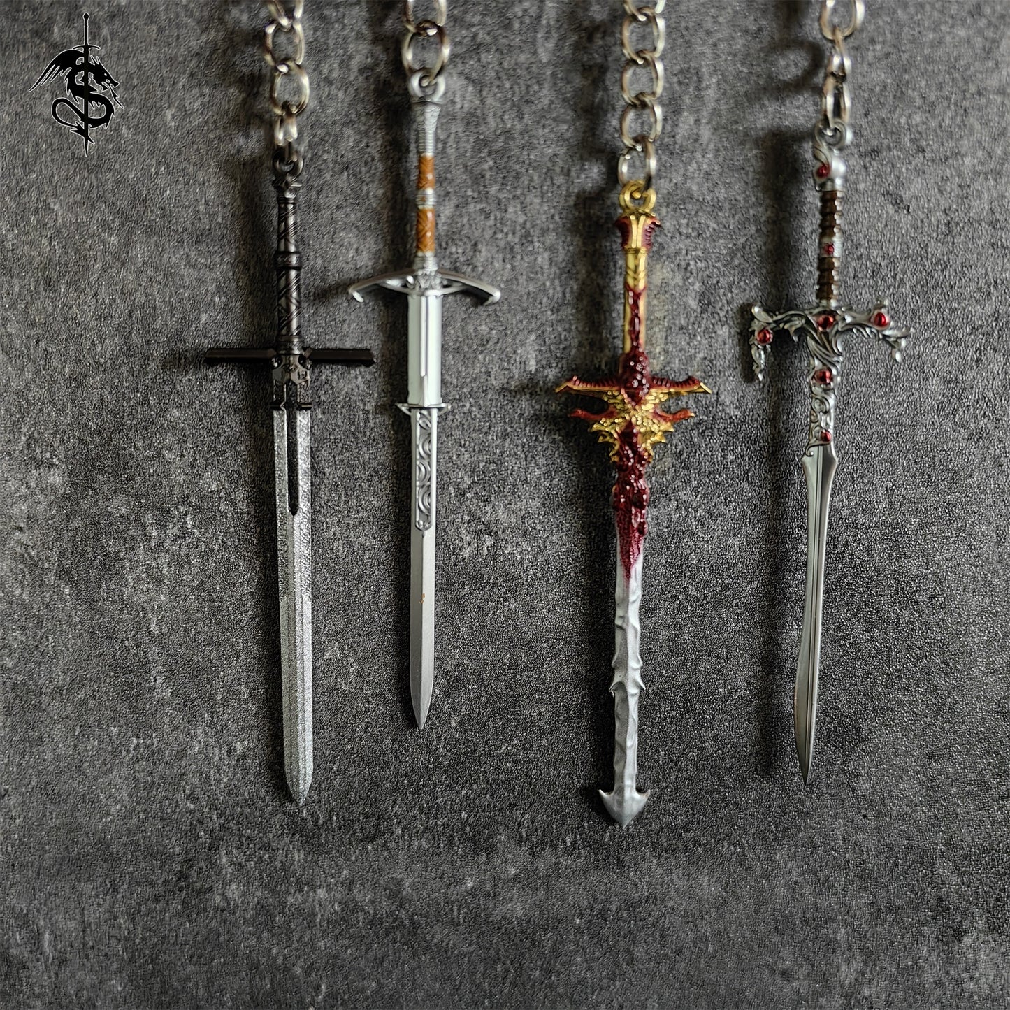 BG3 Game Mini Sword Metal Keychain