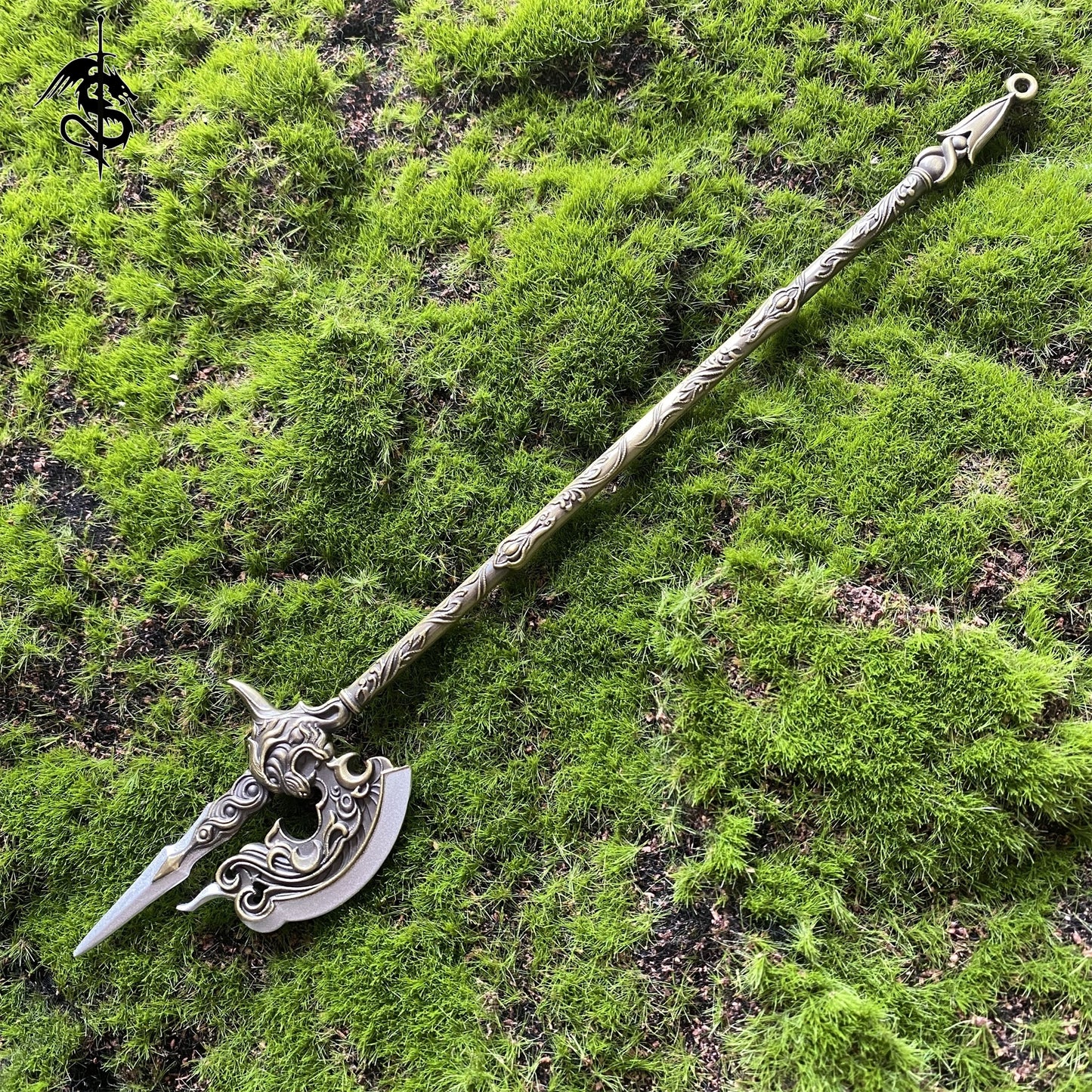 Ancient Chinese Cold Weapon Battle-axe Metal Replica