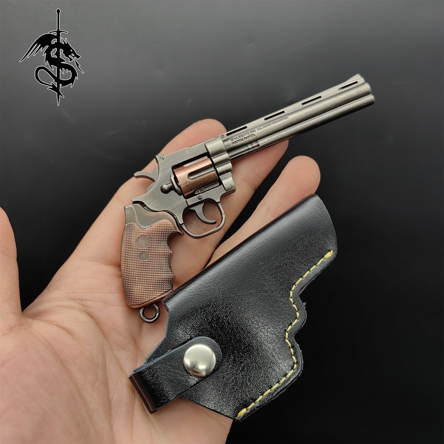 World Famous Tiny Gun Bison Revolver Metal Replica