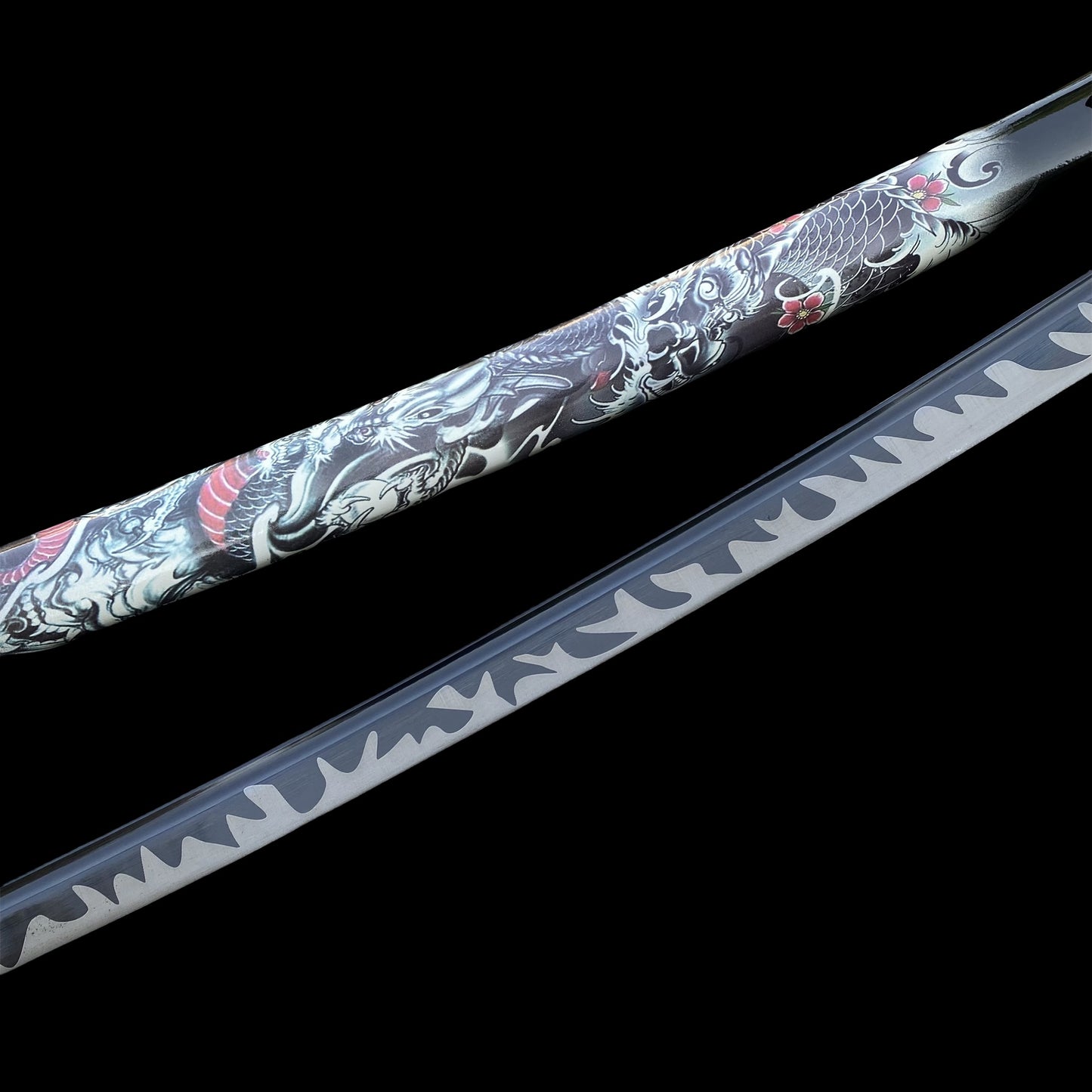 Hand-forged Japanese Katana-Black Dragon's Fang