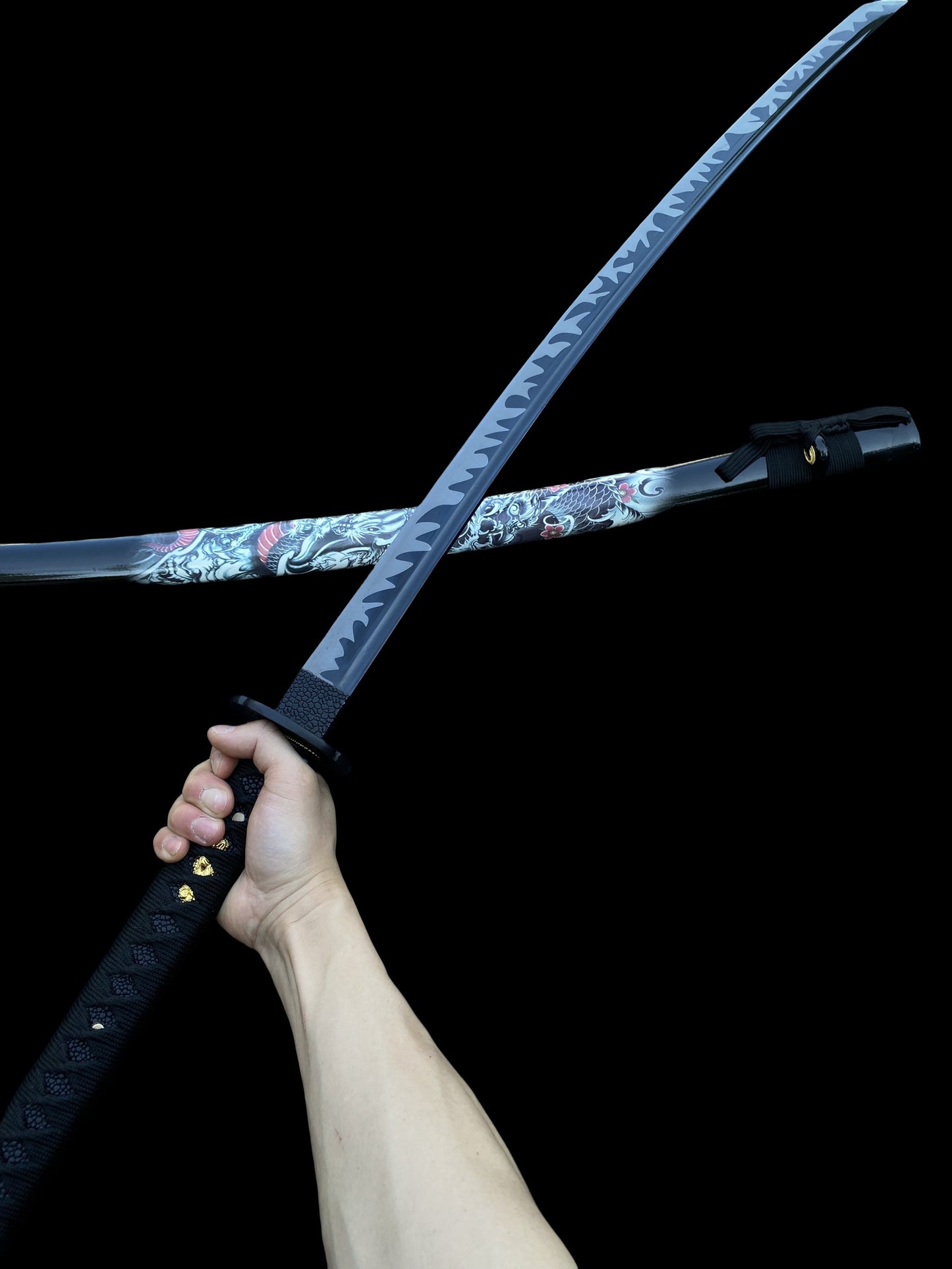 Hand-forged Japanese Katana-Black Dragon's Fang