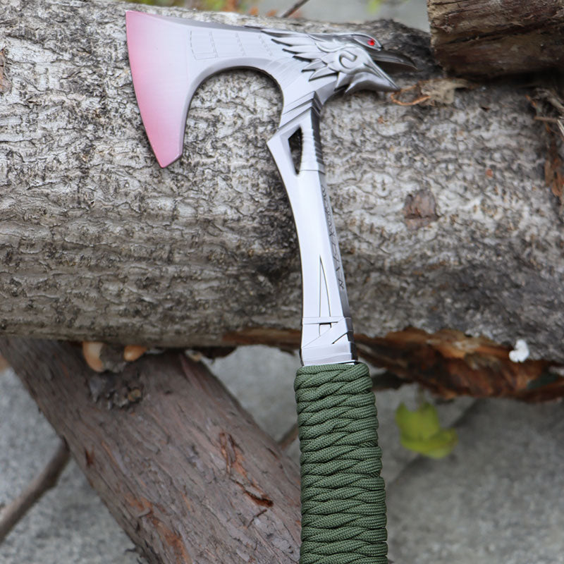 Metal Bloodhound Heirloom Raven Bite Axe Blunt Blade Replica 30CM/11.8"