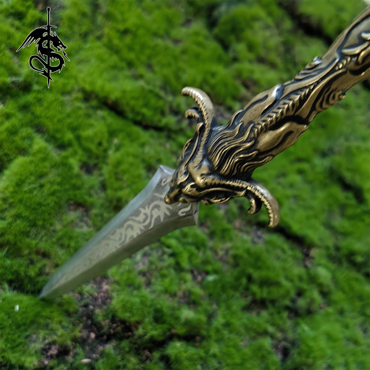 Brass Dragon Tea Knife Hand Forged Short Sword Letter Opener