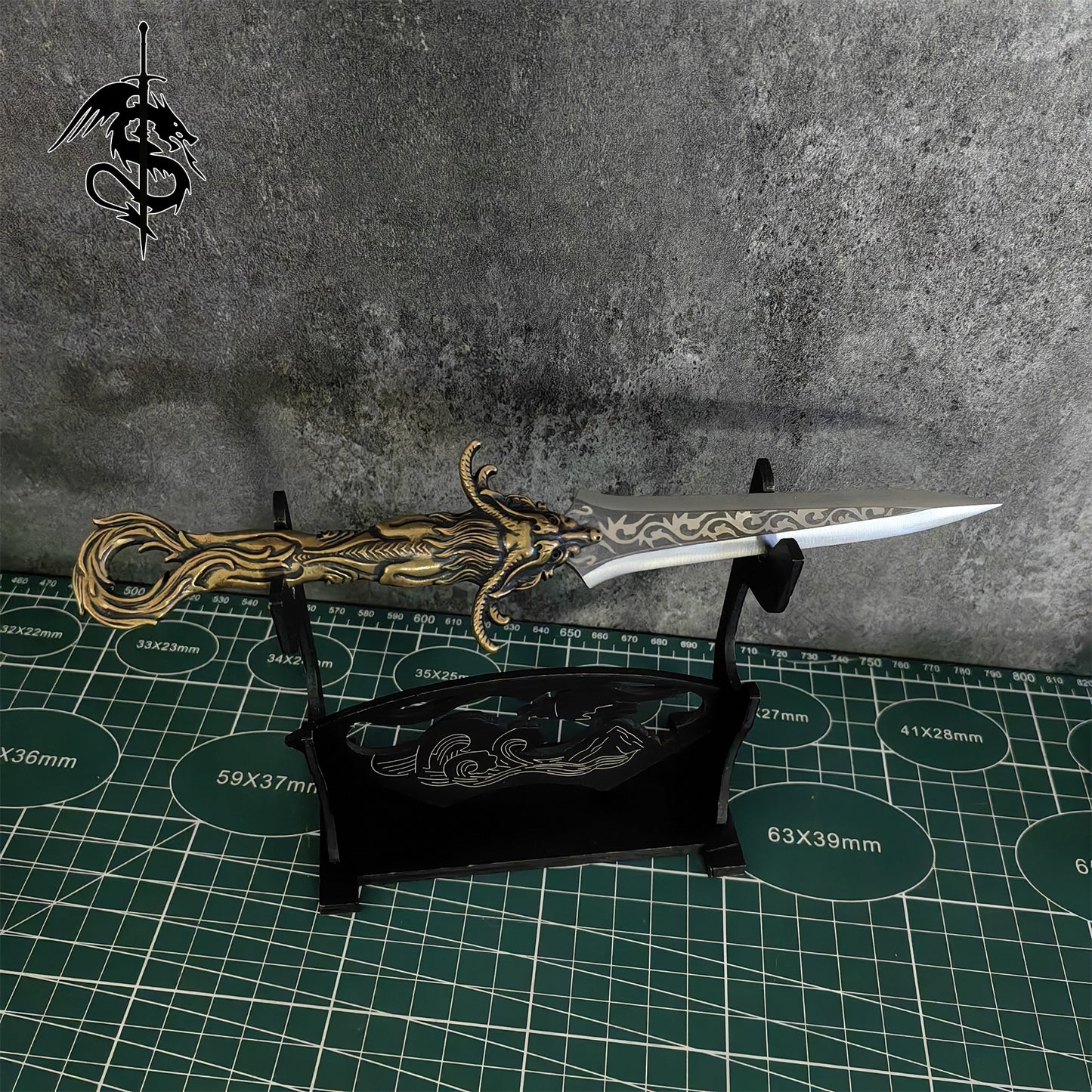 Brass Dragon Tea Knife Hand Forged Short Sword Letter Opener