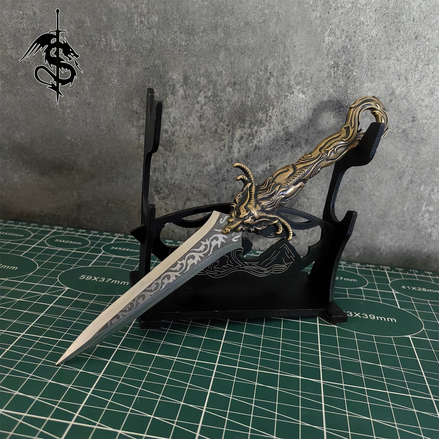 Brass Dragon Tea Knife Hand Forged Short Sword Letter Opener