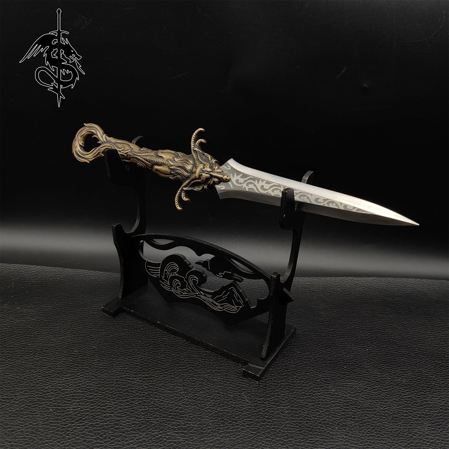 Brass Dragon Tea Knife Hand Forged Short Sword Letter Opener
