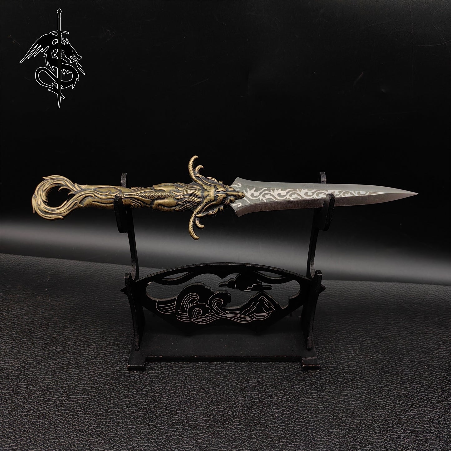 Brass Dragon Tea Knife Hand Forged Short Sword Letter Opener