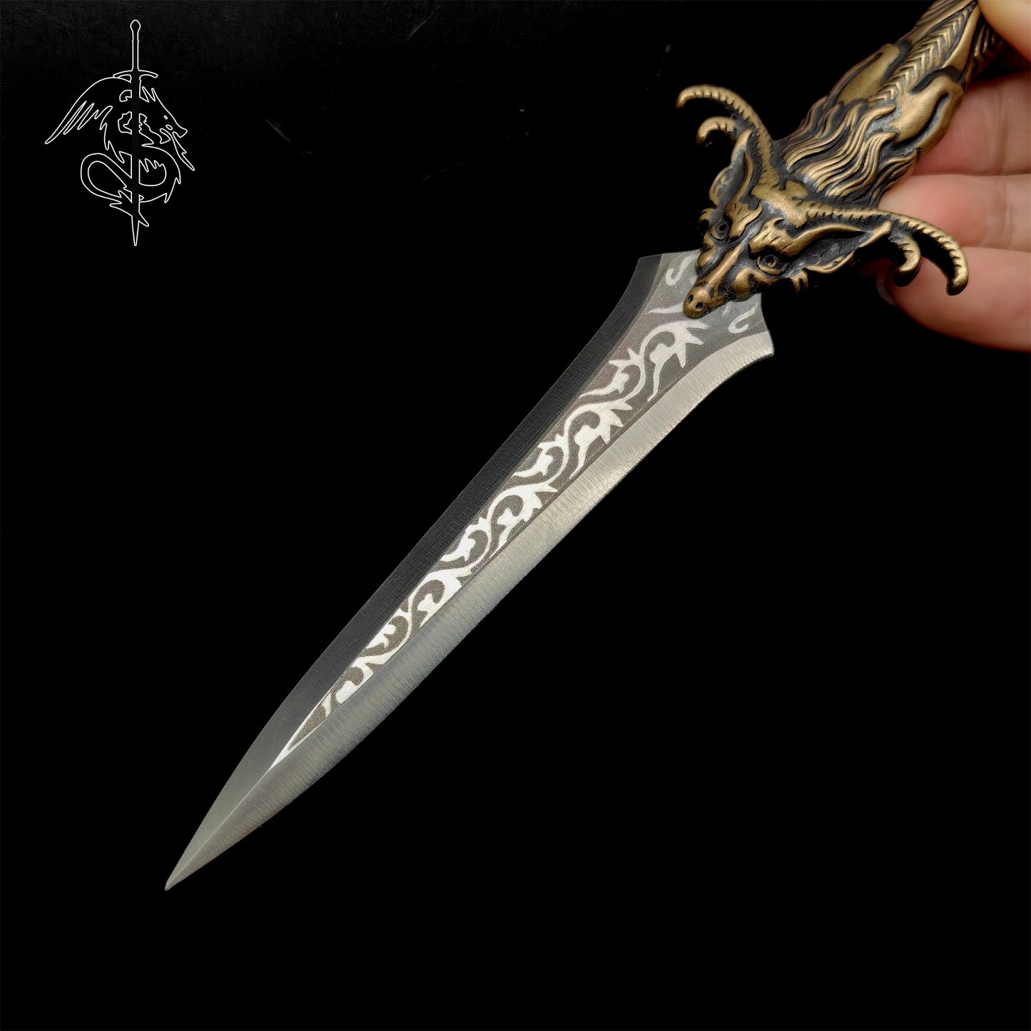 Brass Dragon Tea Knife Hand Forged Short Sword Letter Opener