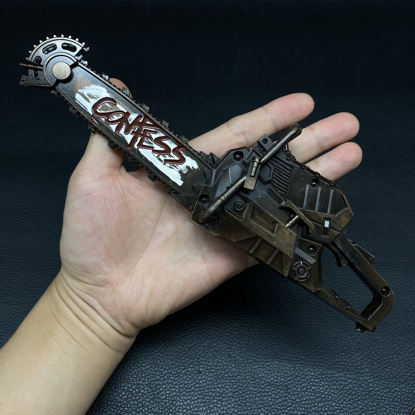 DF Game Two Handed Chainsaw Weapon Metal Replica