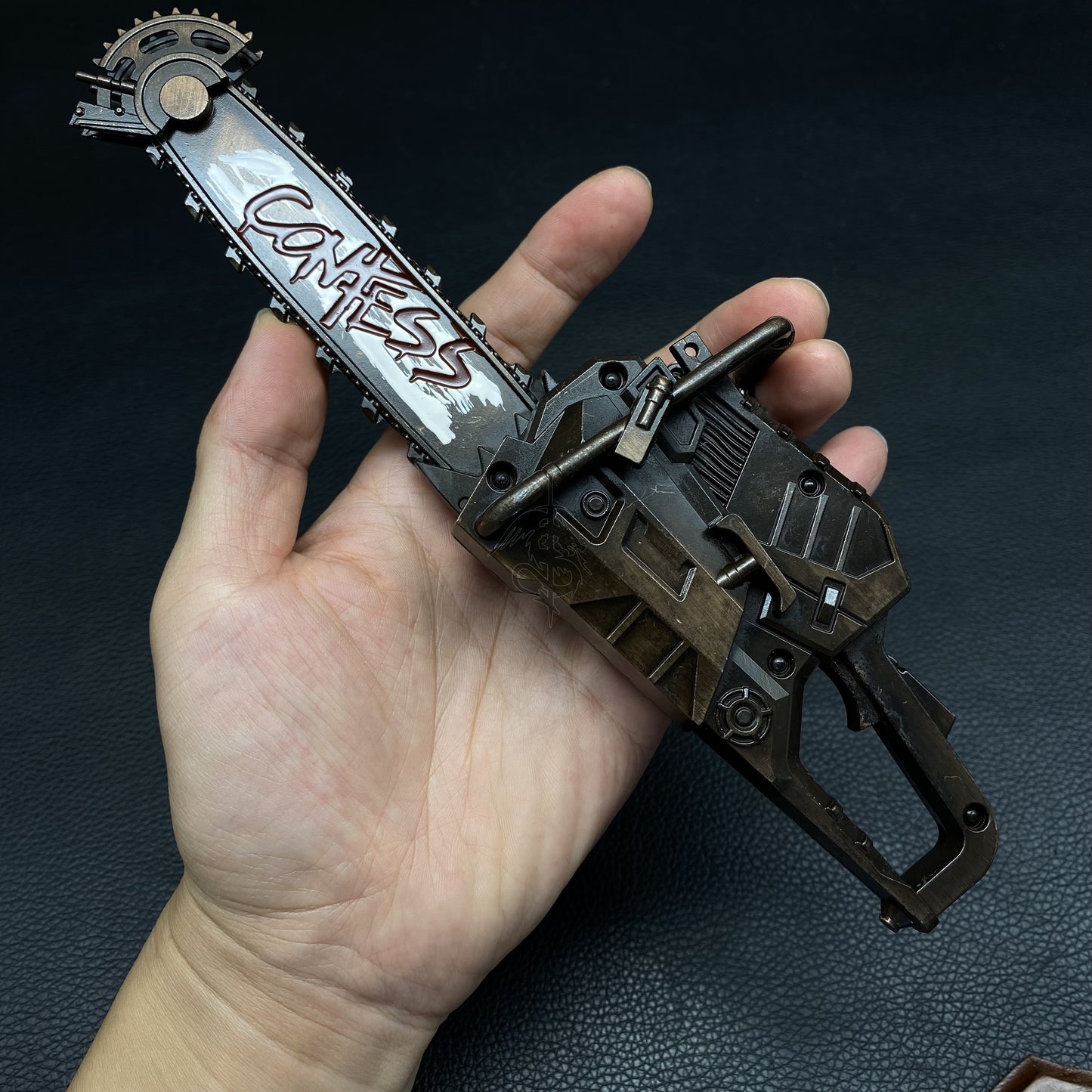 DF Game Two Handed Chainsaw Weapon Metal Replica