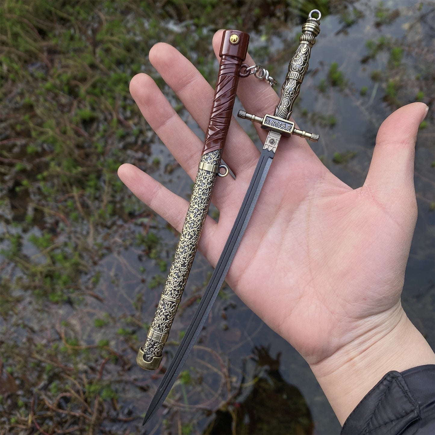 Hunter Chikage Sword Metal Miniature Keychain