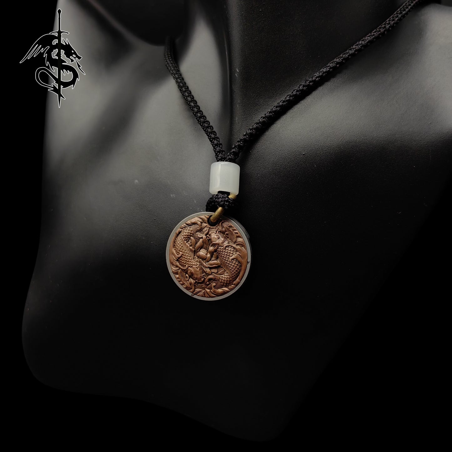 Chinese Style Goldfish Coin EDC Tool Knife Ocean Inspired Necklace