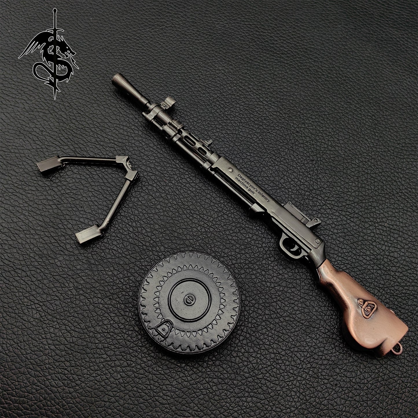 DP-28 Miniature Tiny Degtyaryov Light Machine Gun Metal Replica