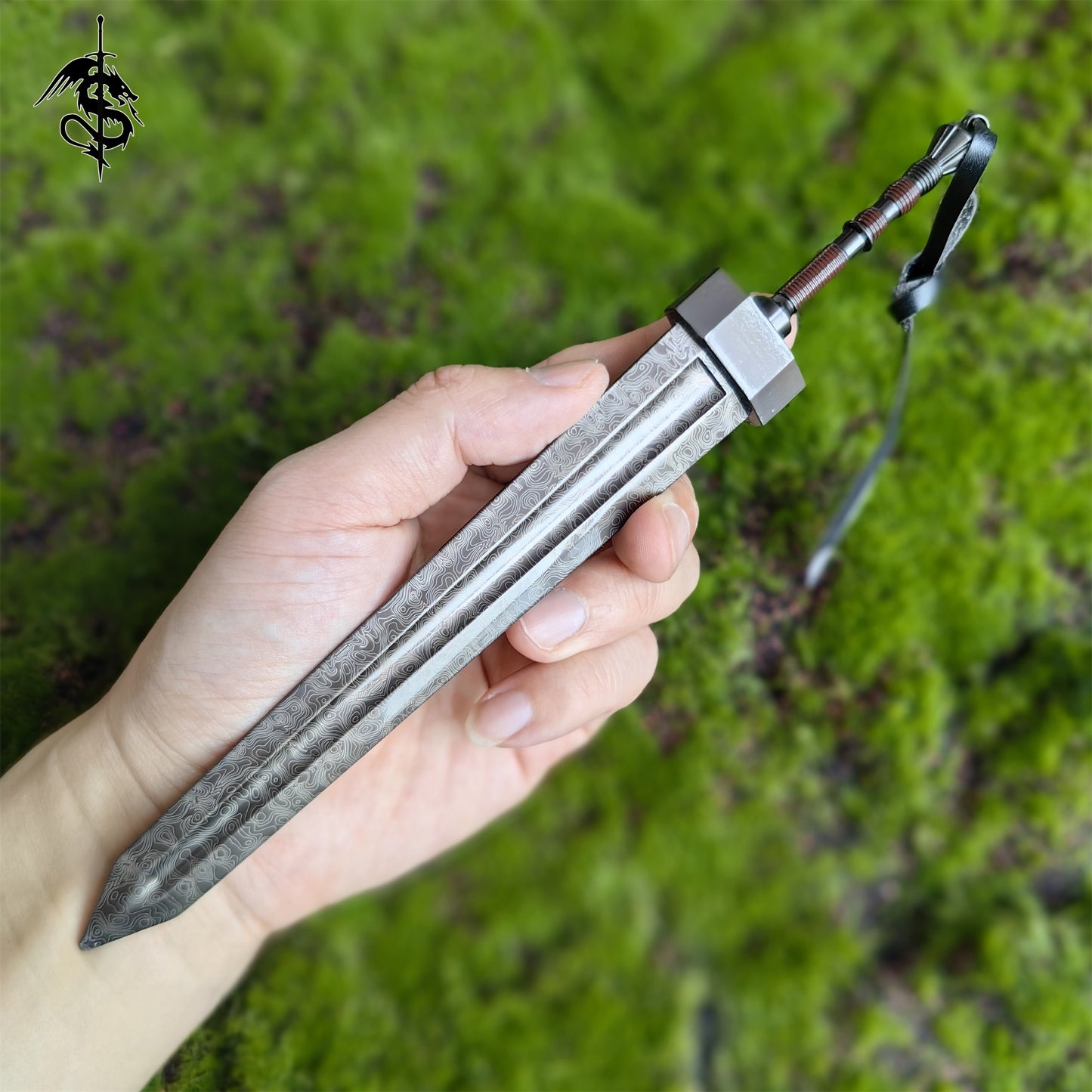 Soul Game Classical Greatsword Small Metal Replica With Damascus Pattern