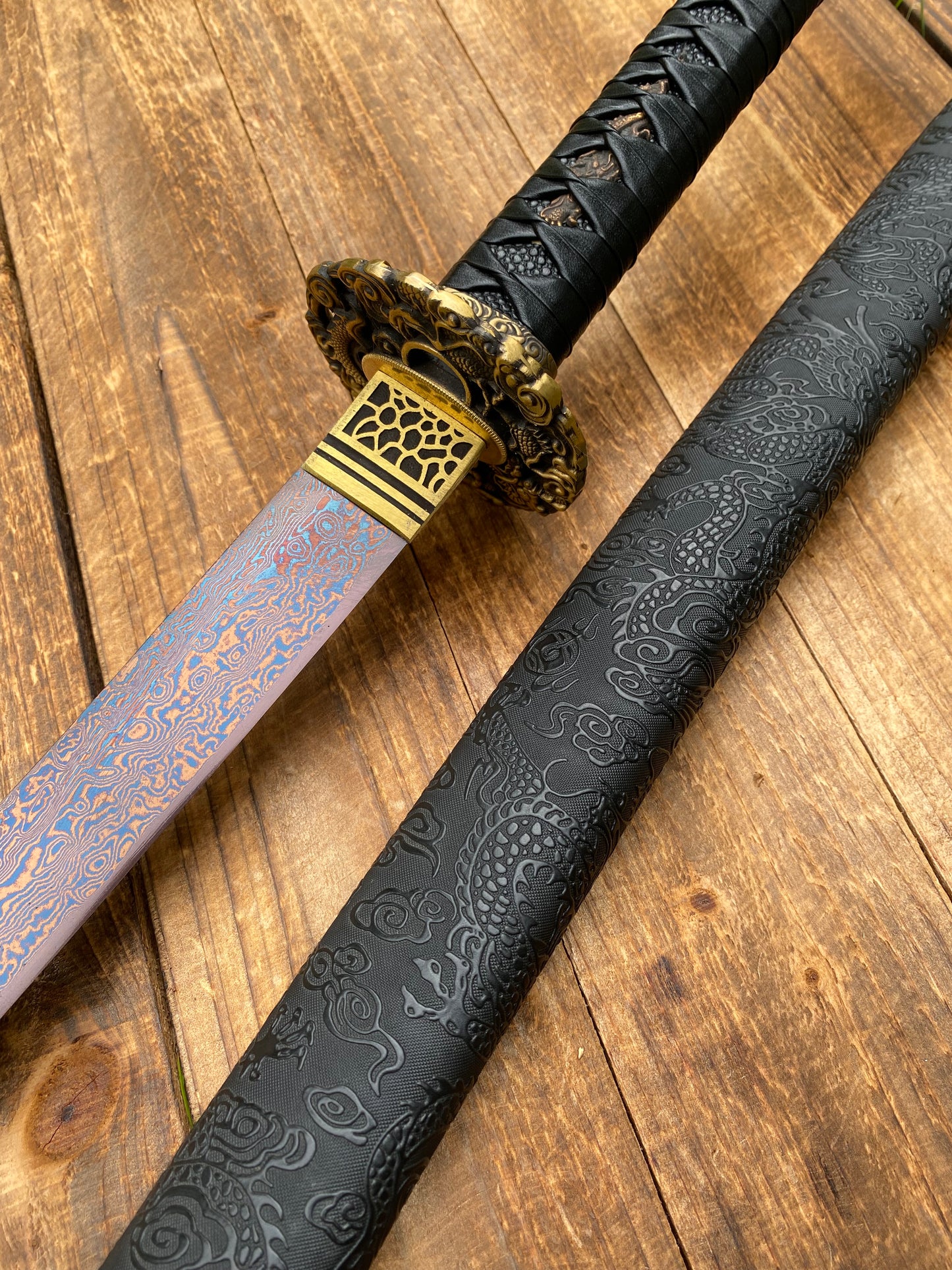 Japanese Katana- Black Shadow Serpent