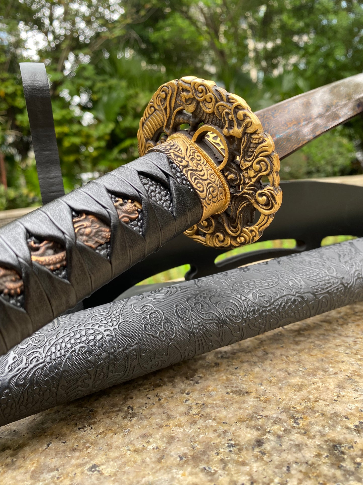 Japanese Katana- Black Shadow Serpent