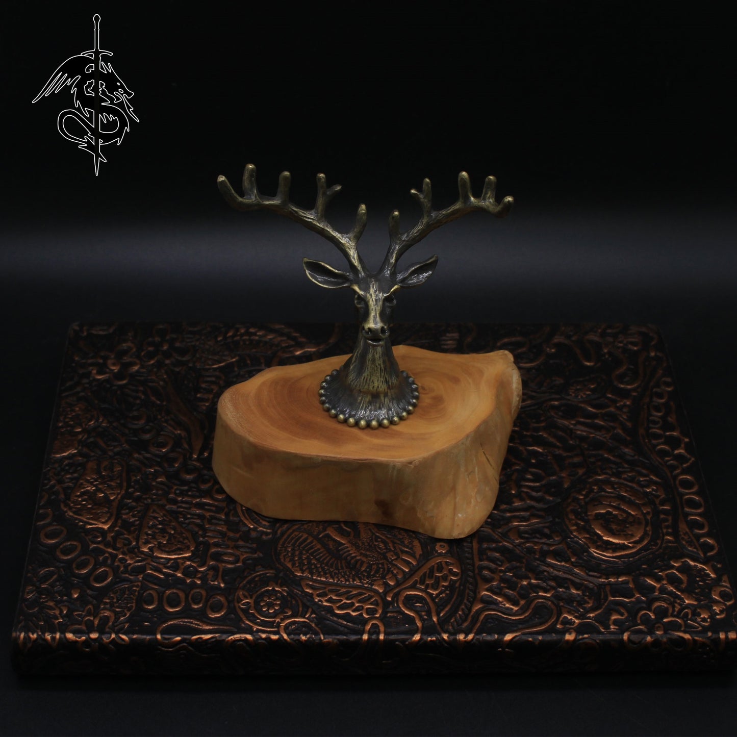 Metal Deer Head Miniature Display Stand