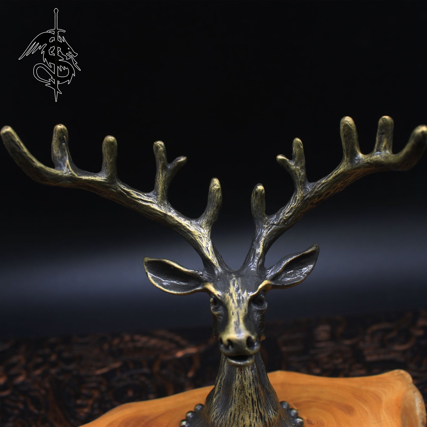 Metal Deer Head Miniature Display Stand