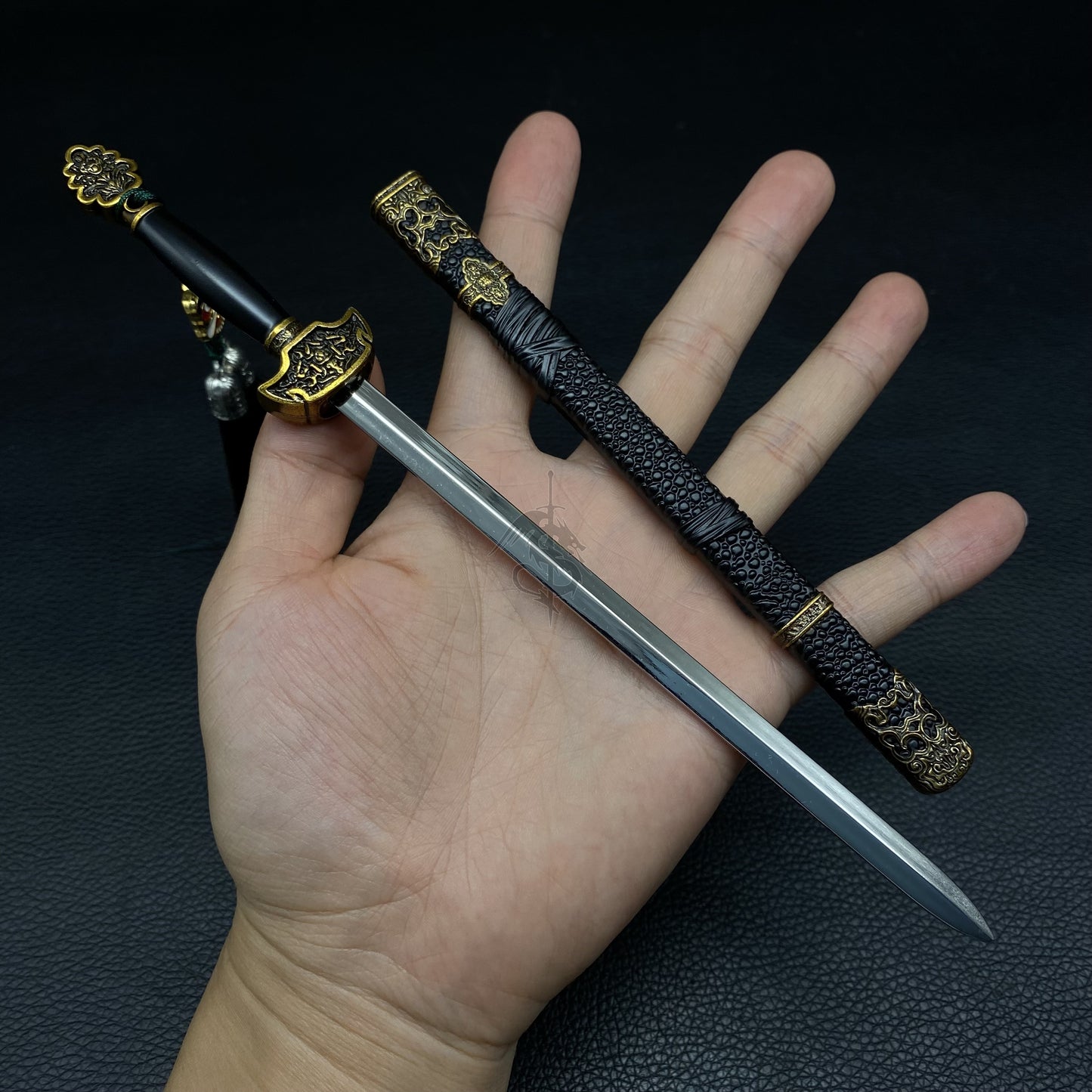 Ancient Zhong Kui's Demon-slaying Sword Metal Mini Replica