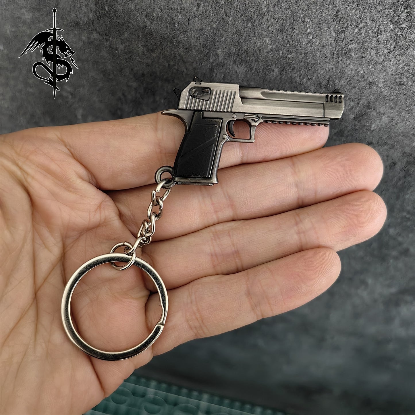 Mini Desert Eagle Keychain Metal M1911 Keychain