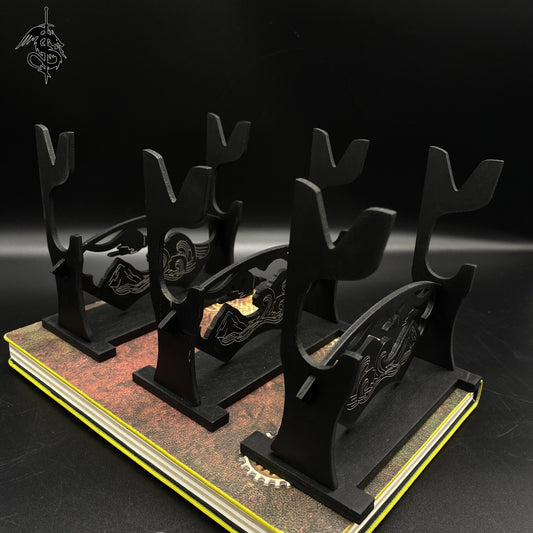 Miniature Displaying Wood Stand Katana Tiny Gun Display Holder
